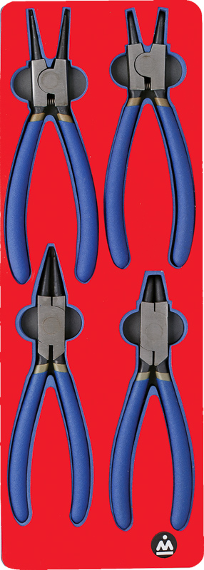 Набор съемников стопорных колец, ложемент, 4 предмета 