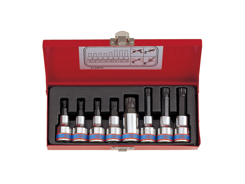 Набор торцевых насадок 1/2 SPLINE, 8 предметов 