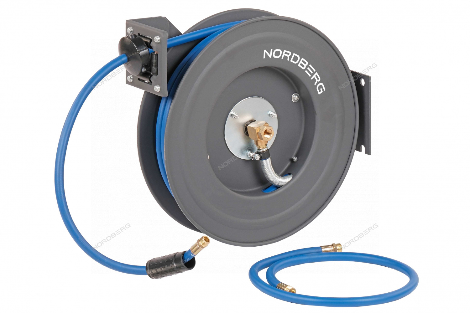 Шланг воздушный на стальной катушке, гибридный ПВХ Ø 10х15 мм, 20 м