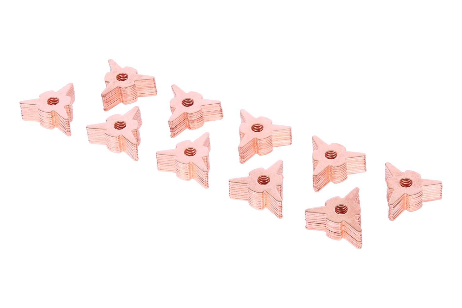 Шайбы треугольные, омедненные, 100 шт.