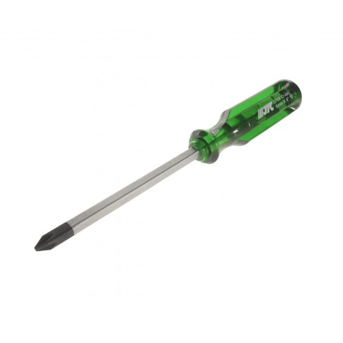 Отвертка крестовая PH 2.0х100мм со сквозным стержнем  