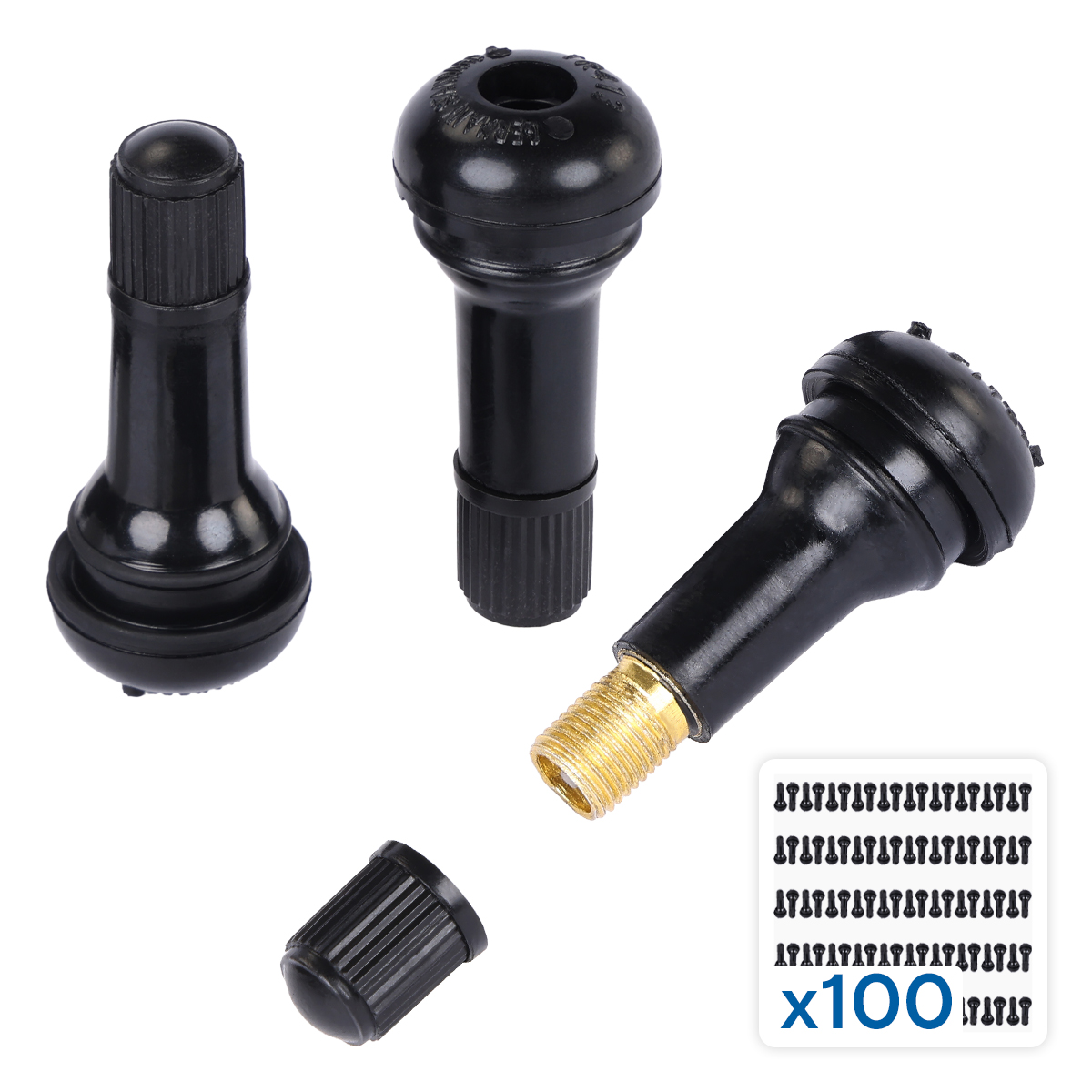 Вентиль для бескамерных шин, 100 шт.