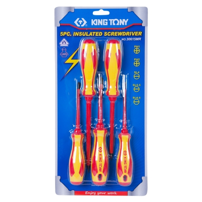Набор отверток в коробке, диэлектрические, 5 предметов 