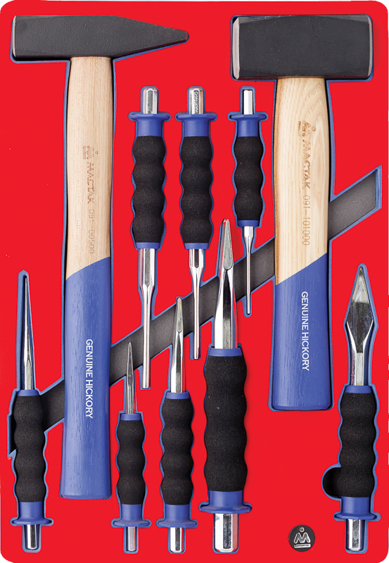 Набор ударно-режущего инструмента, ложемент, 10 предметов