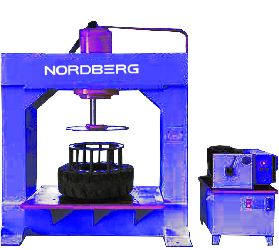Пресс для бортировки колес погрузчика от 8" до 20"