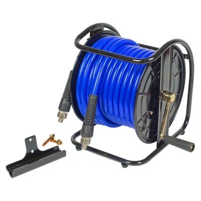 Шланг на открытой катушке, ПУ 8х12 мм, 20 м, резьба 1/4" 