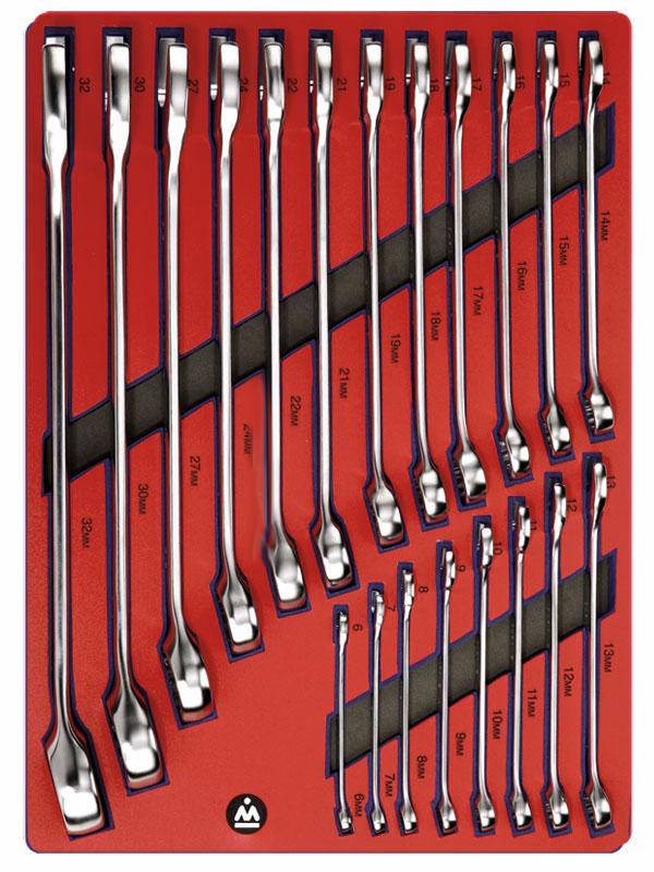 Набор комбинированных ключей, ложемент, 20 предметов 