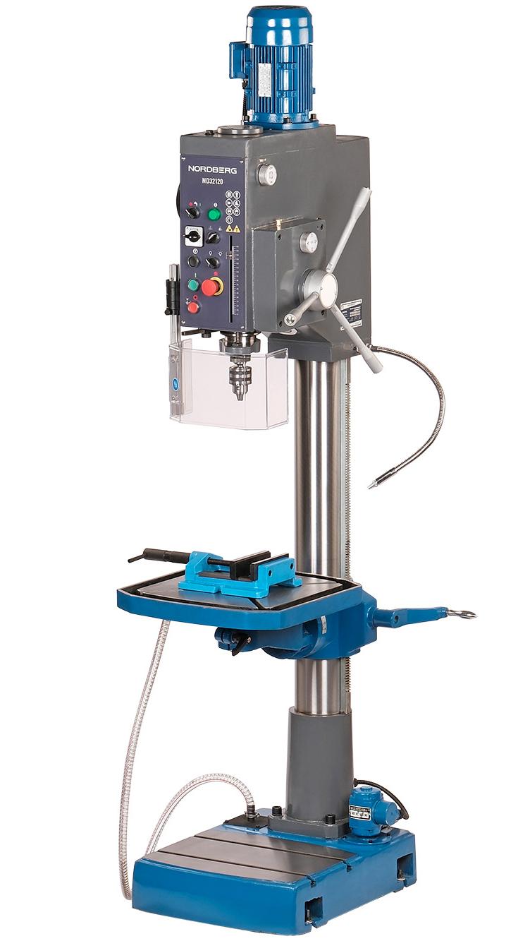 Сверлильный редукторный станок с тисками