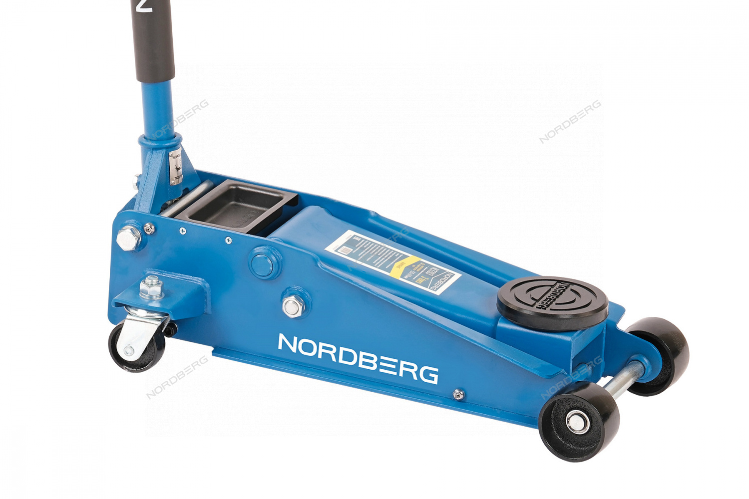 Домкрат подкатной 3 т с резиновой насадкой, быстрый подъем