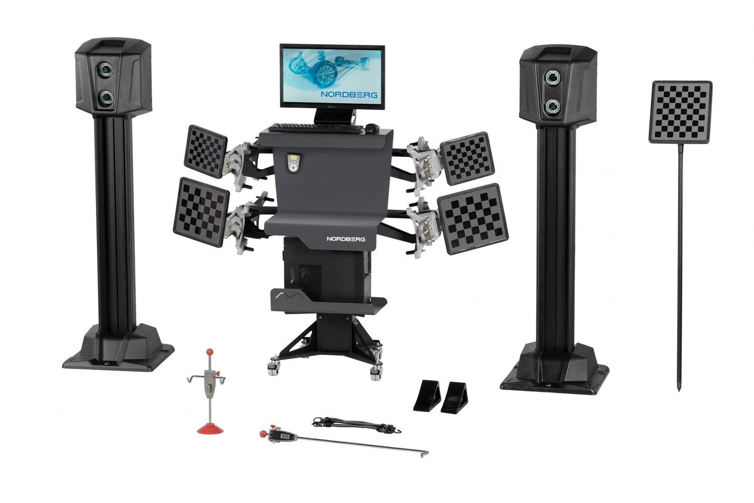 Стенд сход-развал 3D для грузовых авто, серый