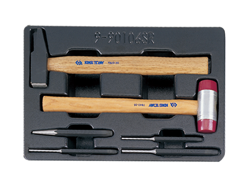 Набор выколоток и керн с молотками, ложемент 