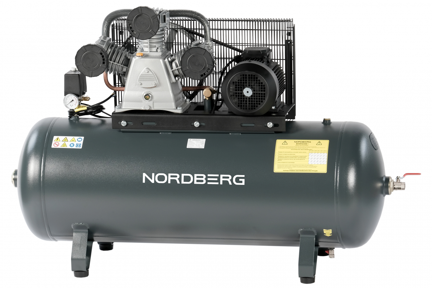 Компрессор поршневой с ременной передачей 380 В, ресивер 270 л, 950 л/мин