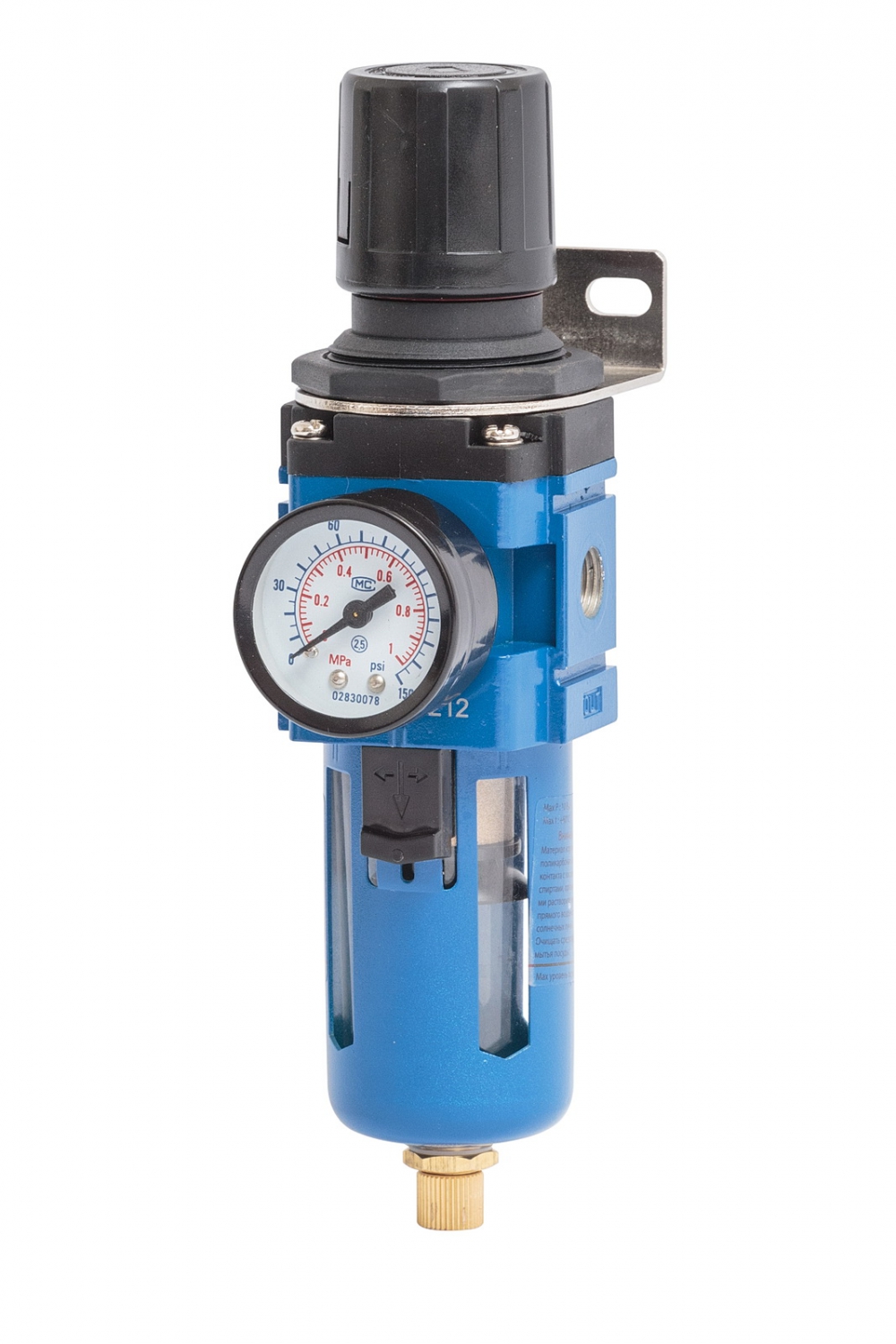 Фильтр воздушный с редуктором 1/4" 