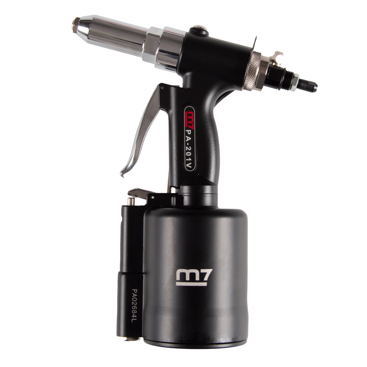 Пневмогидравлический заклепочник для заклепок диаметром 2,4 до 6,4 мм, пневмоудержание заклепки