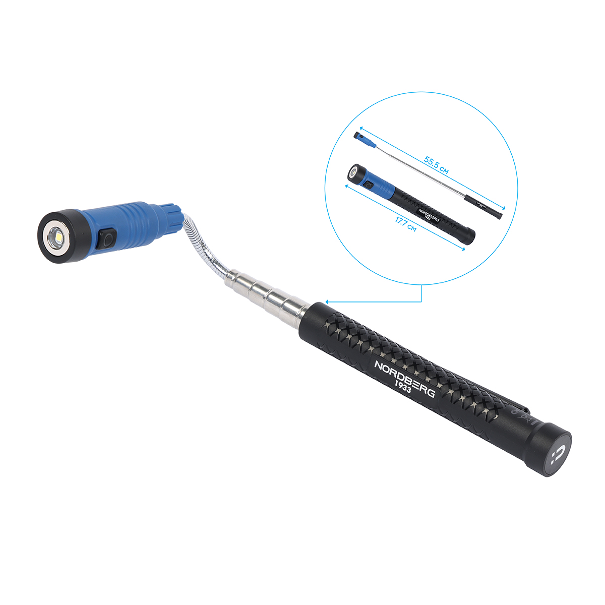 Фонарь светодиодный гибкий, аккумуляторный, с магнитным захватом