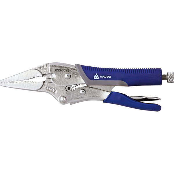 Зажим с фиксатором 225 мм, длинные губки 