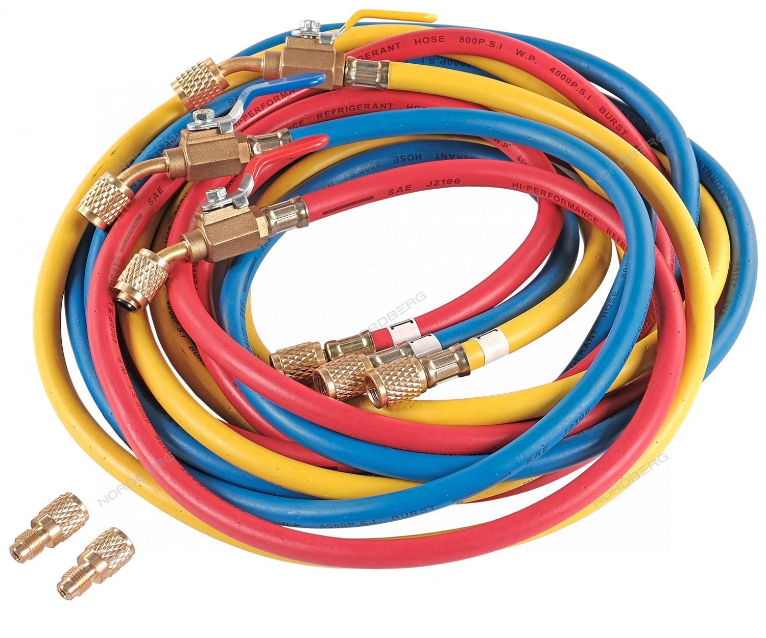 Шланг заправочный для фреона, 3 м (комплект 3 шт.)