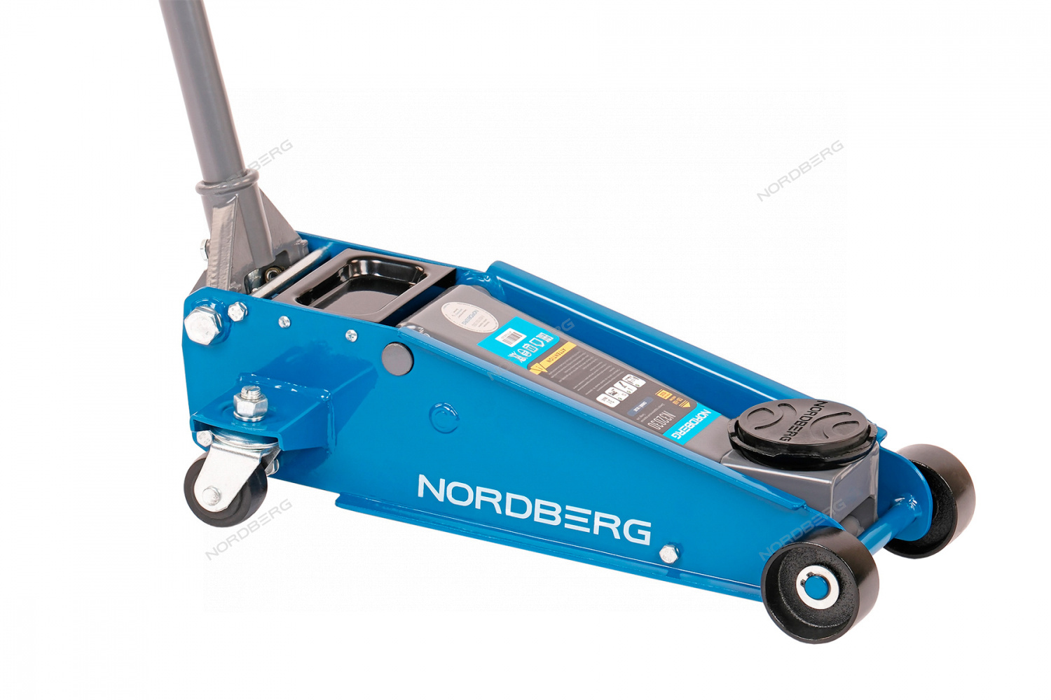 Домкрат подкатной 3 т с резиновой насадкой, быстрый подъем