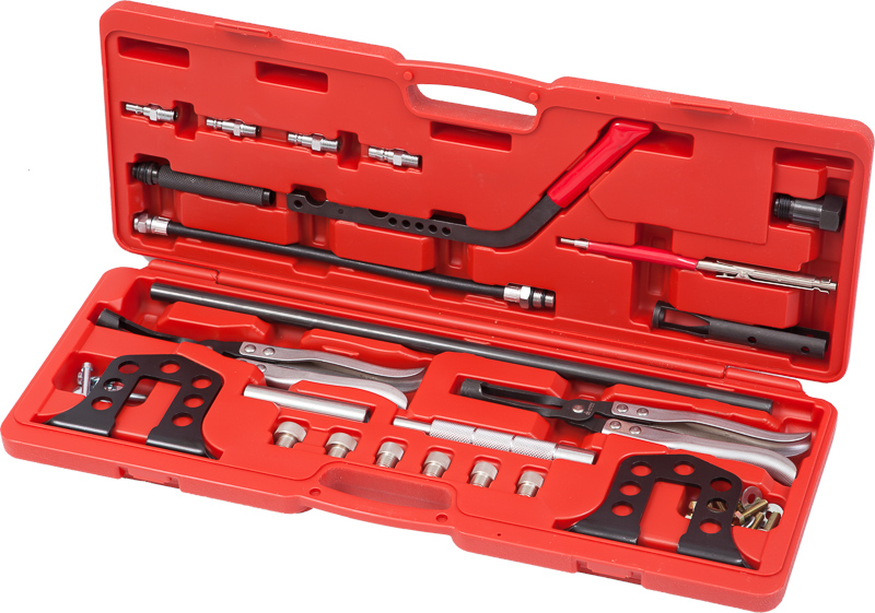 Рассухариватель клапанов универсальный, кейс, 19 предметов 