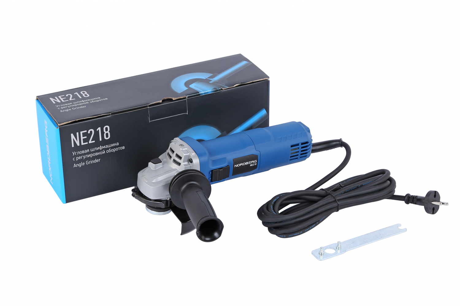 Угловая шлифмашина с регулировкой оборотов, 125 мм, 1800 Вт