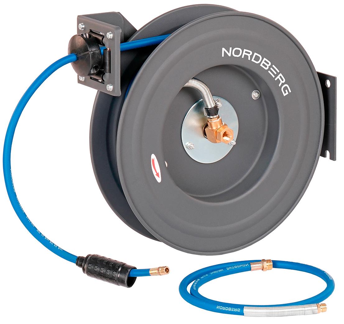 Шланг воздушный на стальной катушке, гибридный ПВХ Ø 08х12 мм, 20 м