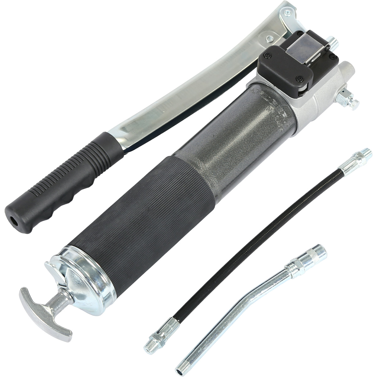 Шприц плунжерный для густой смазки с быстросъёмным соединением головки на тубу, 400 мл