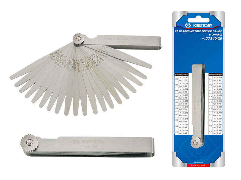 Набор щупов для проверки зазоров, 0,05-1 мм,  