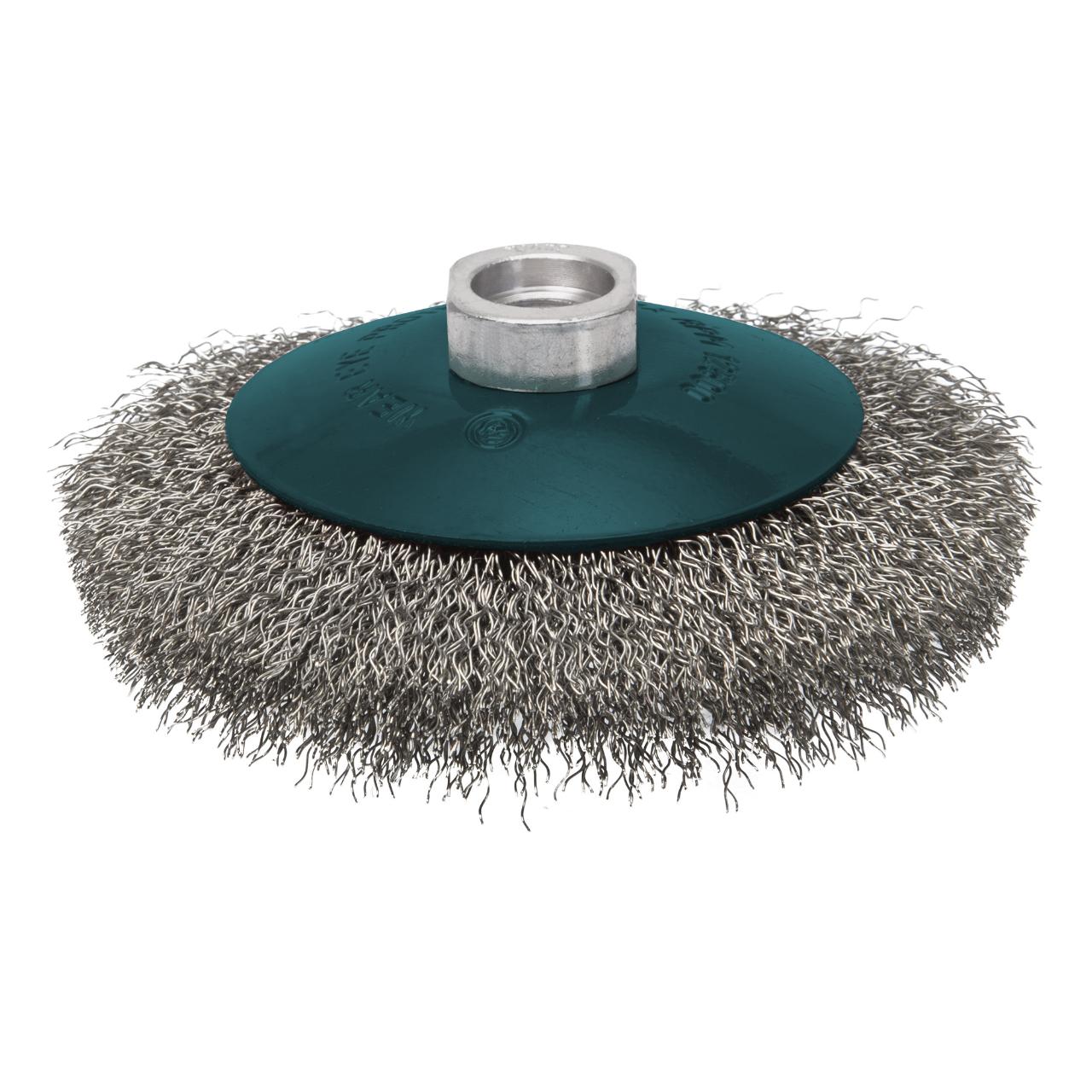 Щетка коническая, гофрированная, для УШМ № 56 ПрофОснастка Мастер D115 мм М14*2 RPM 12500 S 0,3