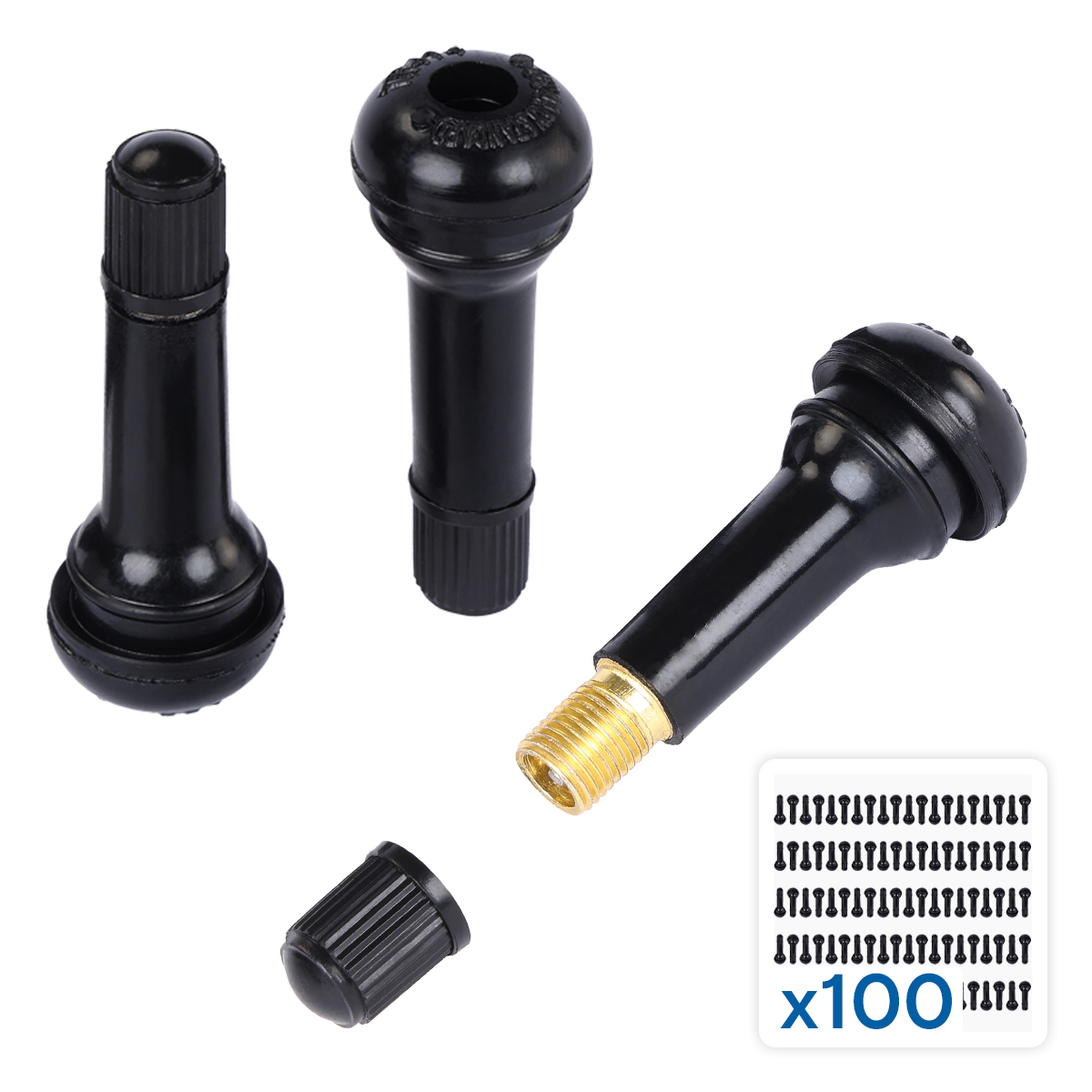 Вентиль для бескамерных шин, 100 шт