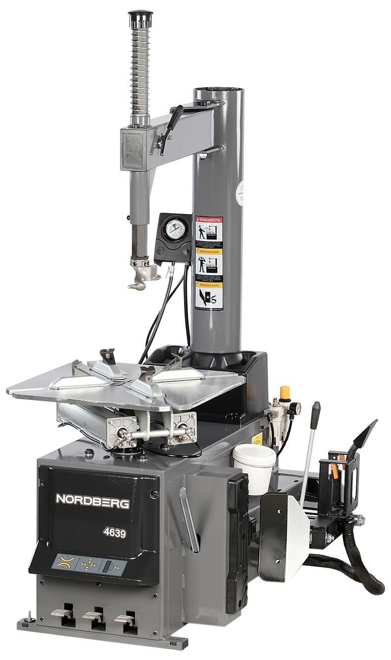 Станок шиномонтажный полуавтомат, двухскоростной, взрывная накачка, 380 В, серый