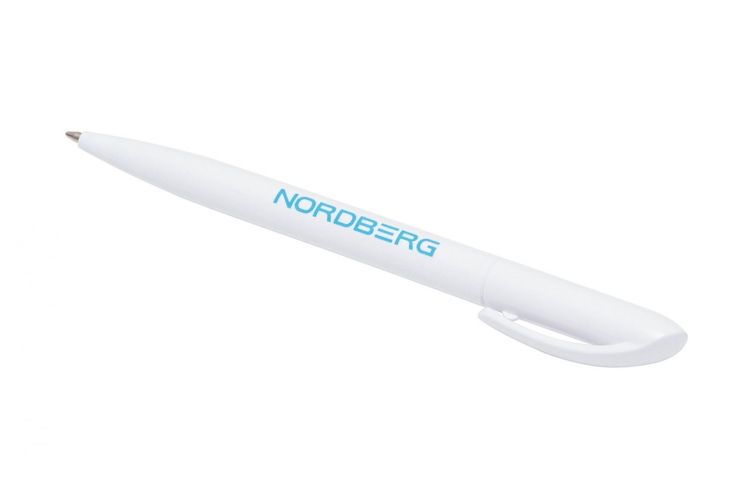Ручка шариковая с логотипом NORDBERG, белая