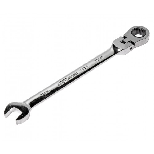 Ключ комбинированный 10х10мм трещоточный шарнирный  