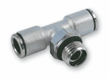 разъем цанговый т-образный с уплотнением вращающийся m1/8" 8мм