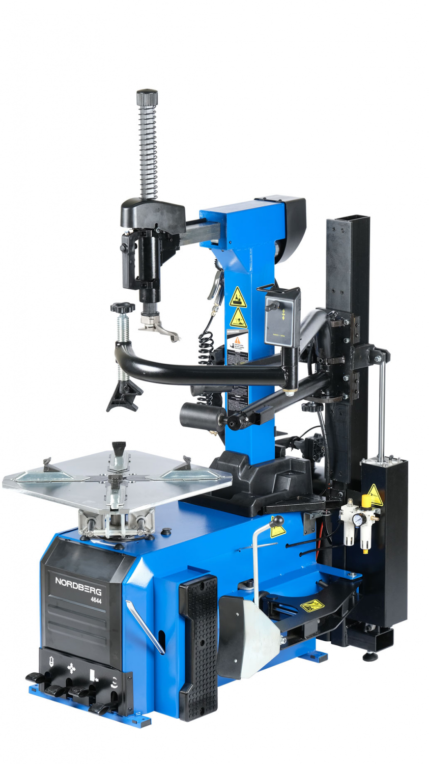 Станок шиномонтажный автомат, двухскоростной, взрывная накачка, 380 В, синий + "Третья рука" 46HR44