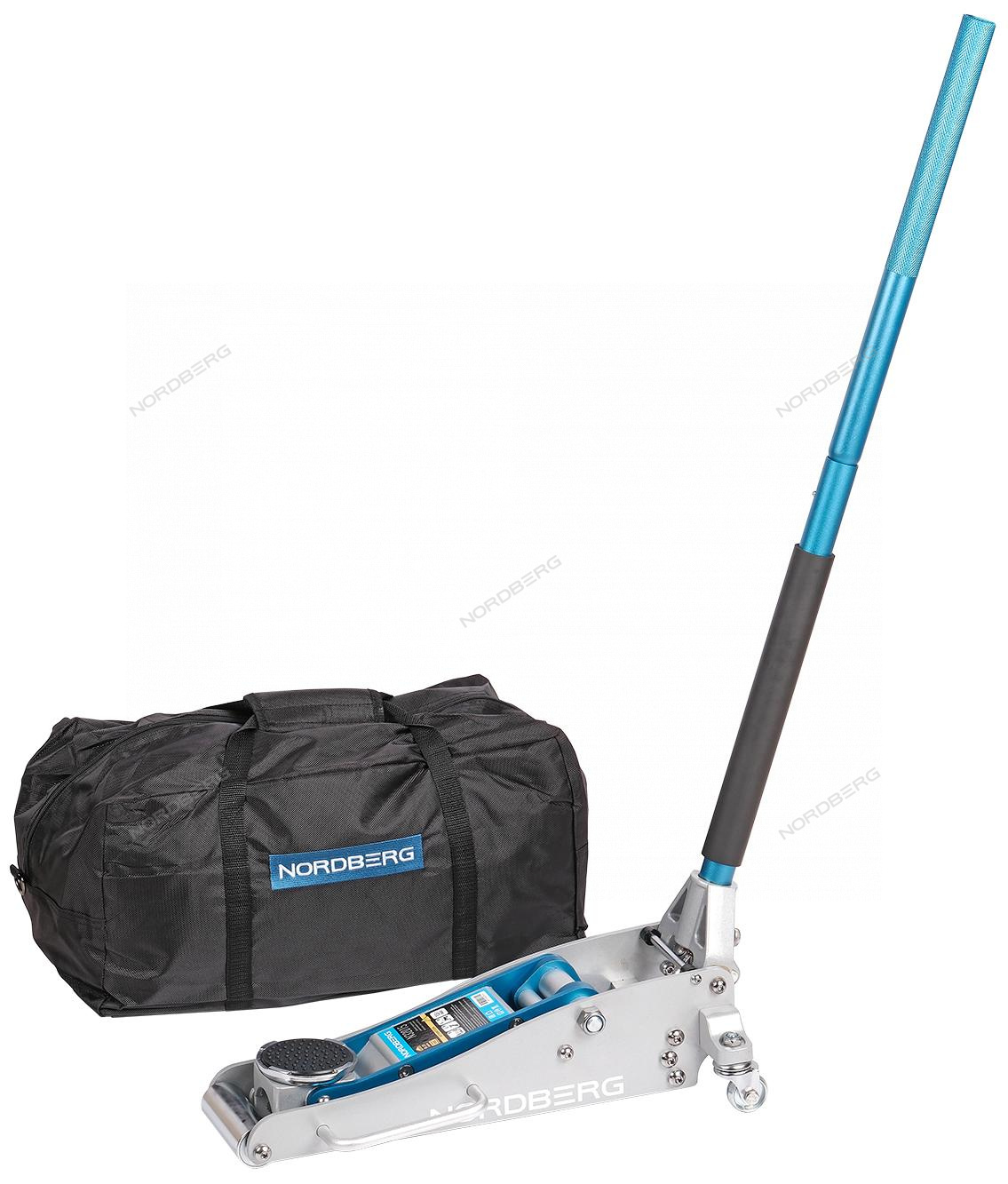 Домкрат подкатной алюминиевый в сумке, 1,5 т