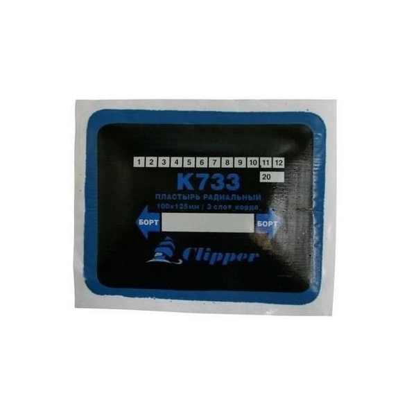 Пластырь радиальный кордовый с синим адгезивным слоем 96*120мм (3 слоя корда)