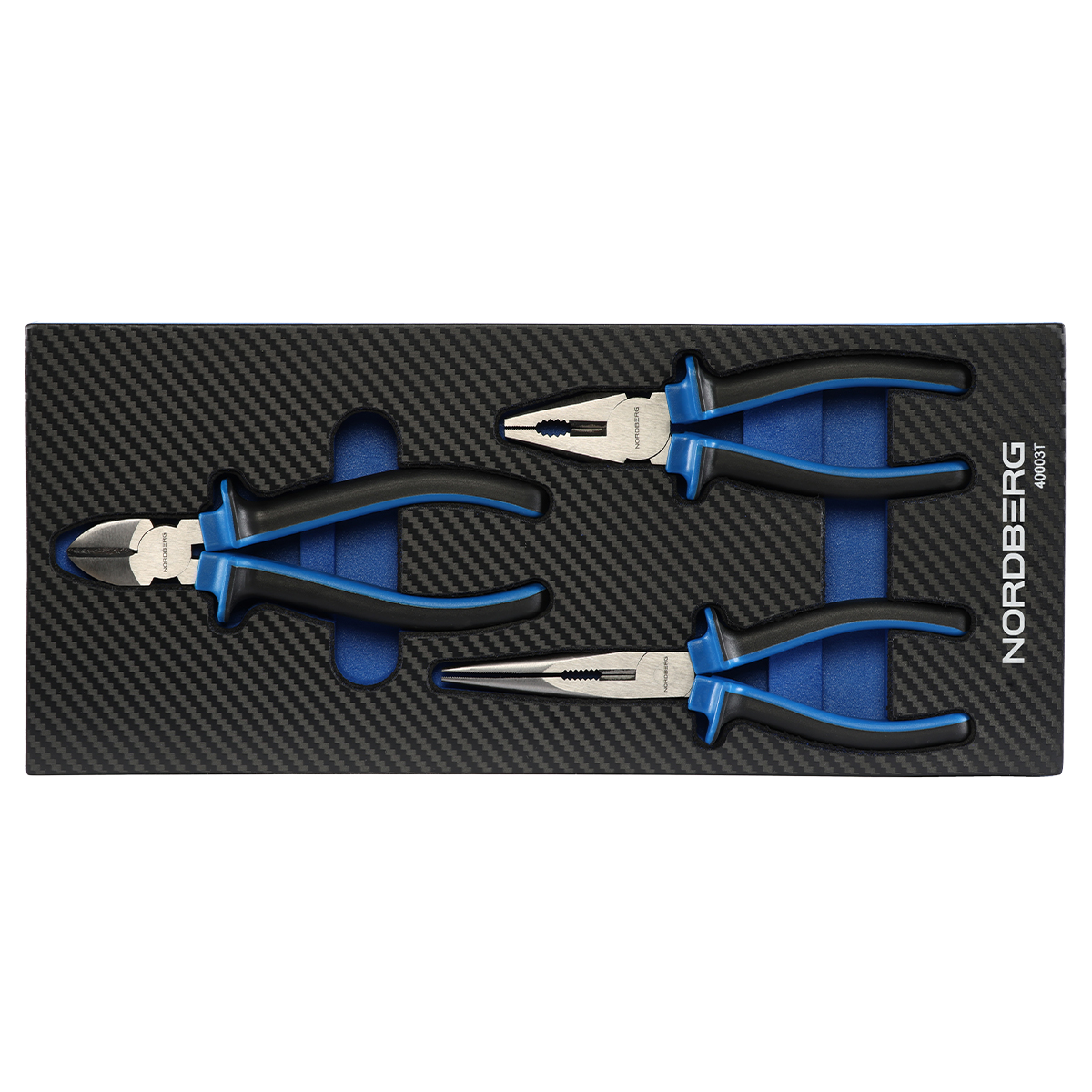 Набор шарнирно-губцевого инструмента, 3 предмета в ложементе для тележки