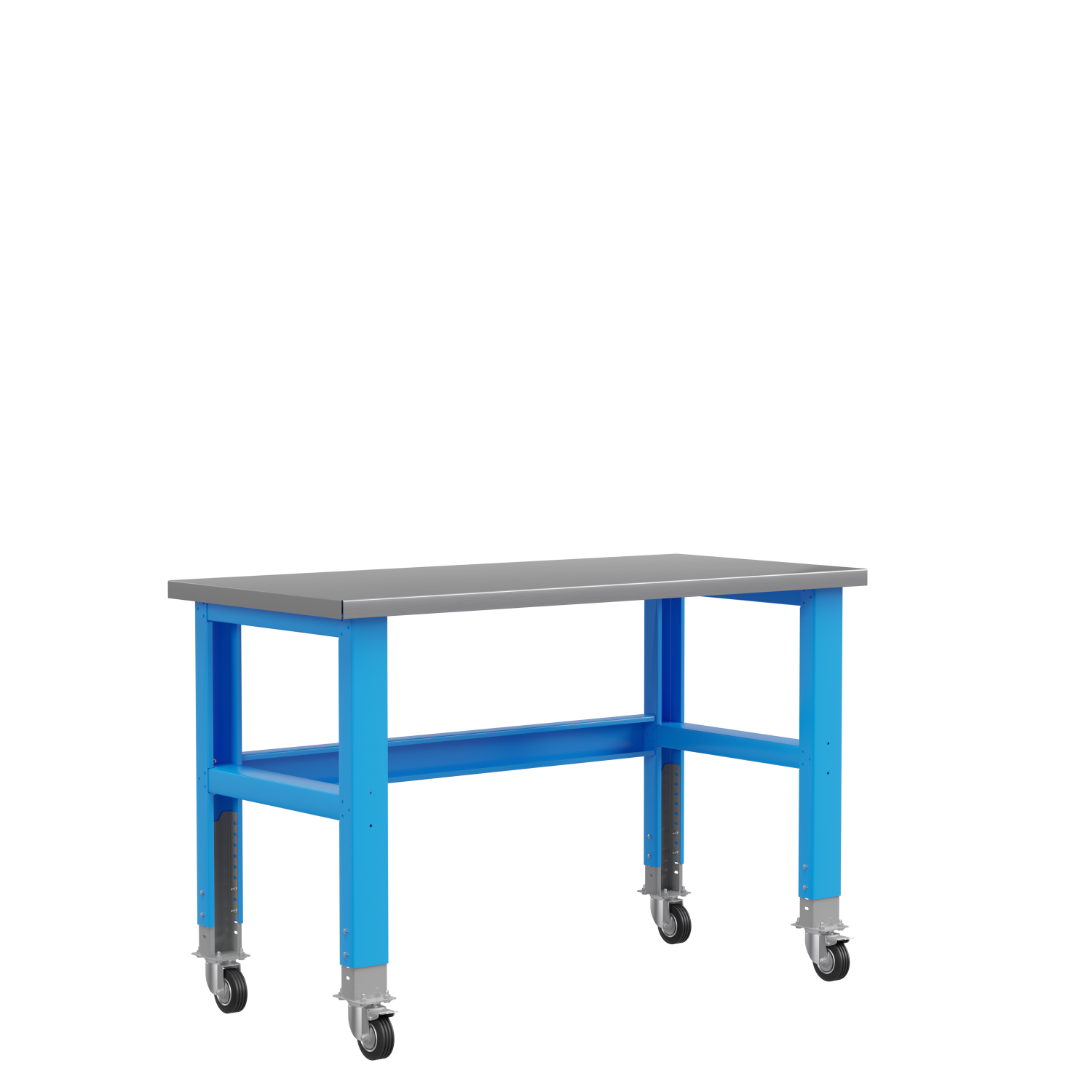 Стол металлический промышленный 1500 мм Place без ящиков, на колесах