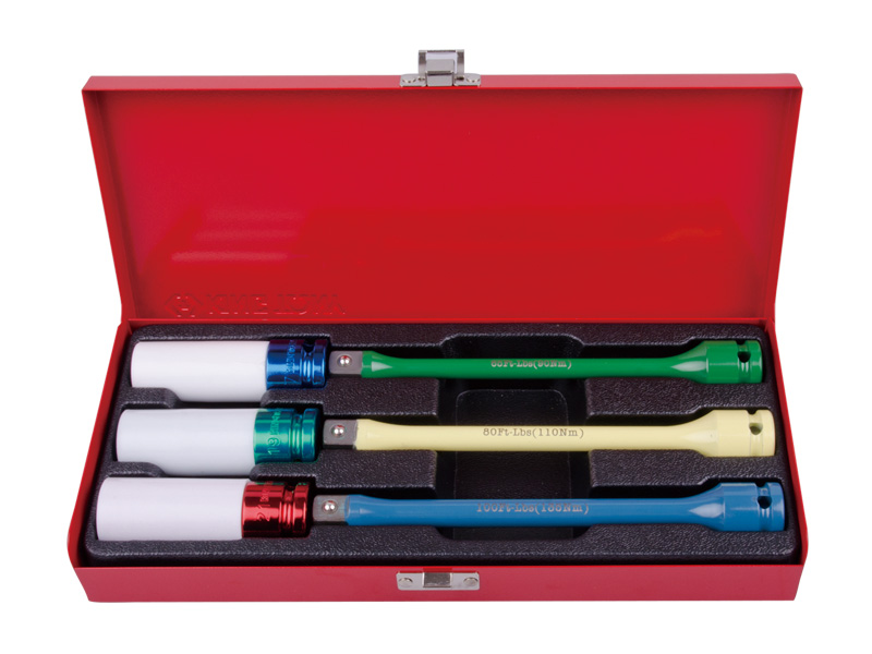 Набор глубоких ударных торцевых головок и торсионных удлинителей 1/2 