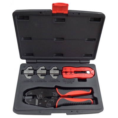 Набор для обжима и зачистки кабелей, кейс, 5 предметов 