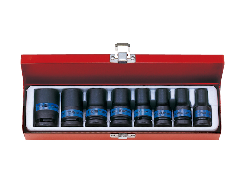 Набор ударных торцевых головок 1/2 шестигранные, тонкостенные, 8 предметов 