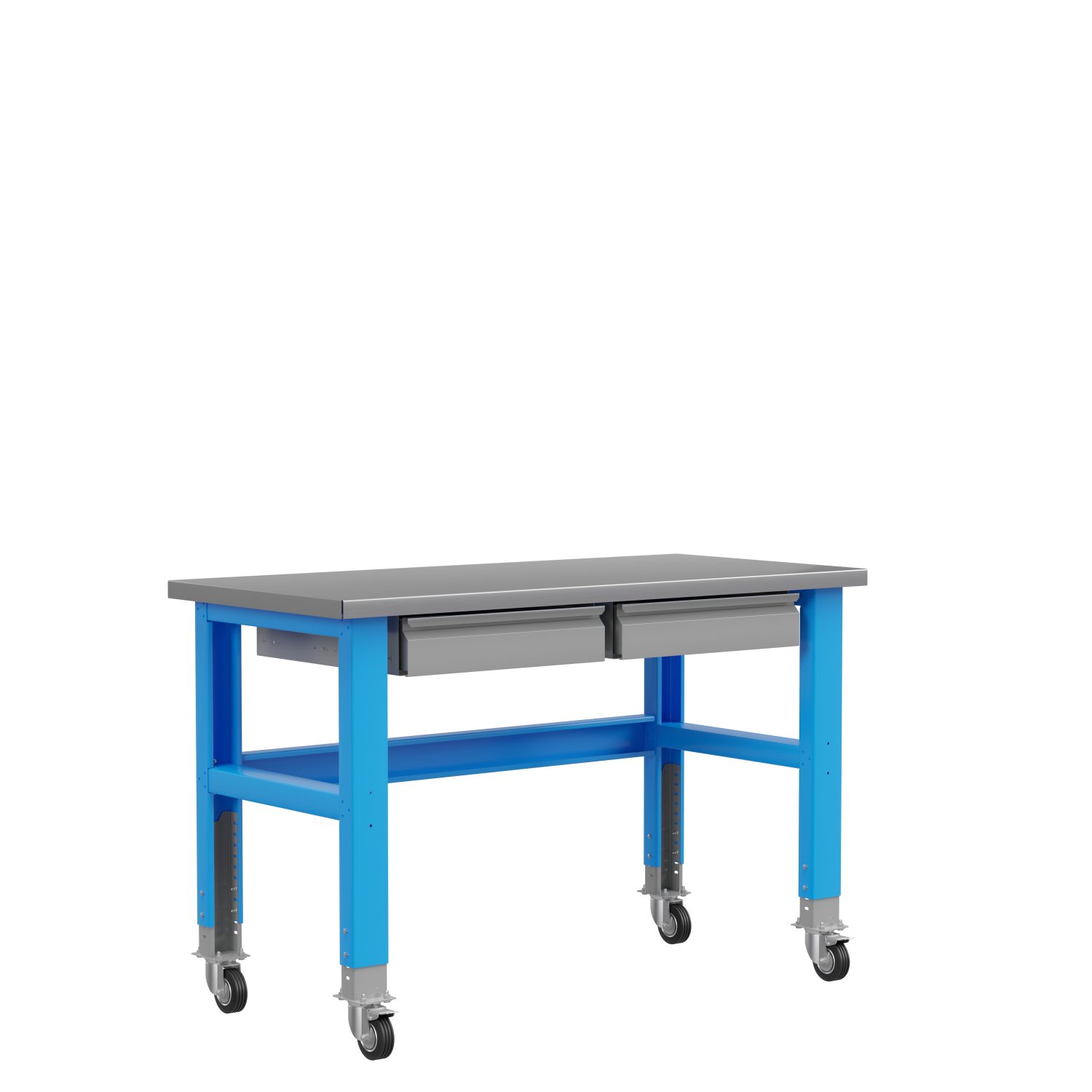 Стол промышленный Place 1500 на колесах с 2 ящиками