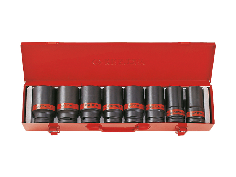 Набор ударных глубоких торцевых головок 3/4 шестигранные,  8 предметов 