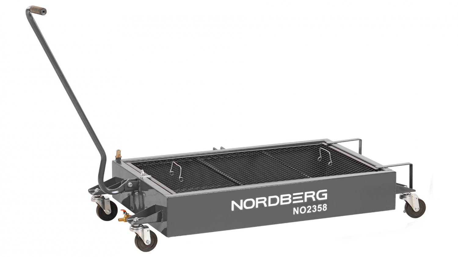 Емкость для сбора масла на колесах, 58 л, серая