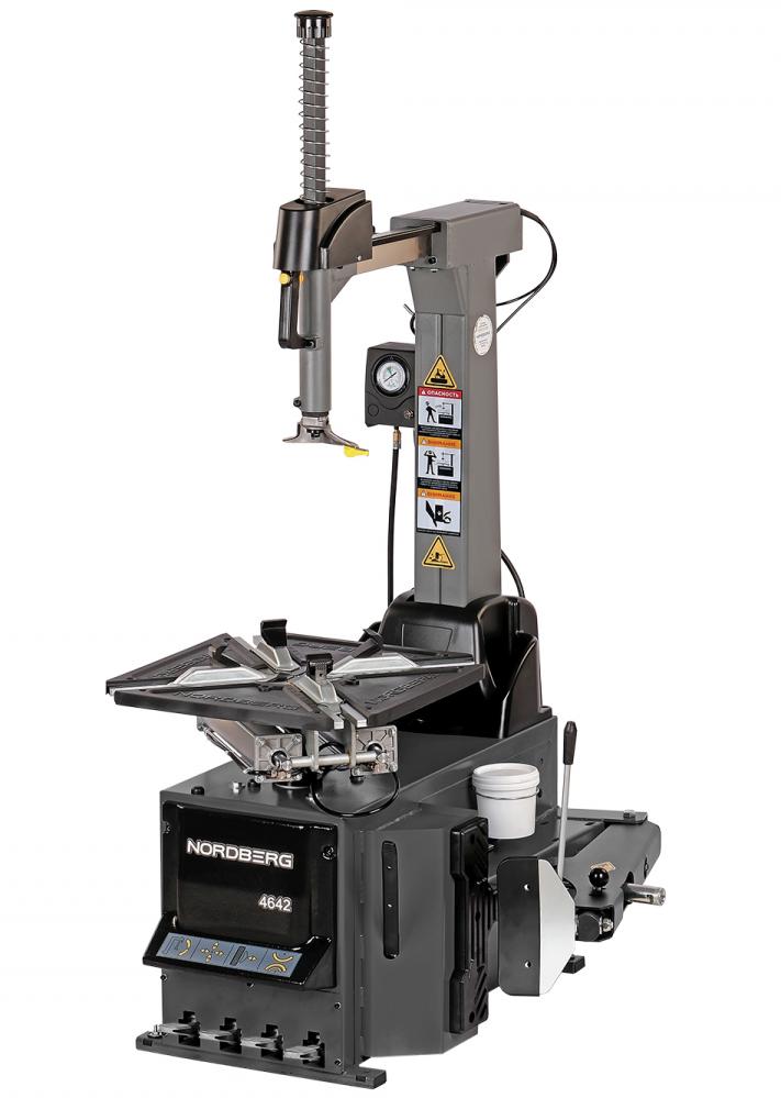 Станок шиномонтажный автомат, двухскоростной, стол с накладками, 380 В, серый