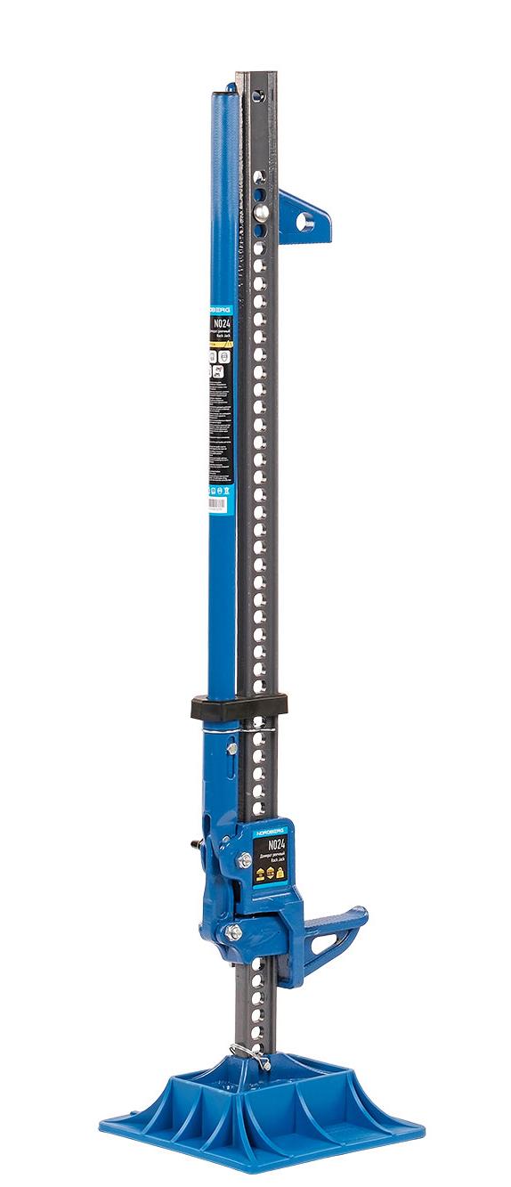 Реечный домкрат 3,5 т с держателем рукоятки и опорой в комплекте, 123 см