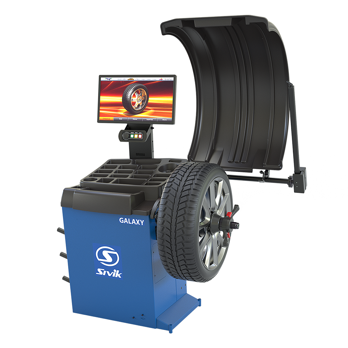 Станок для балансировки колес автомототранспортных средств GALAXY, синий 