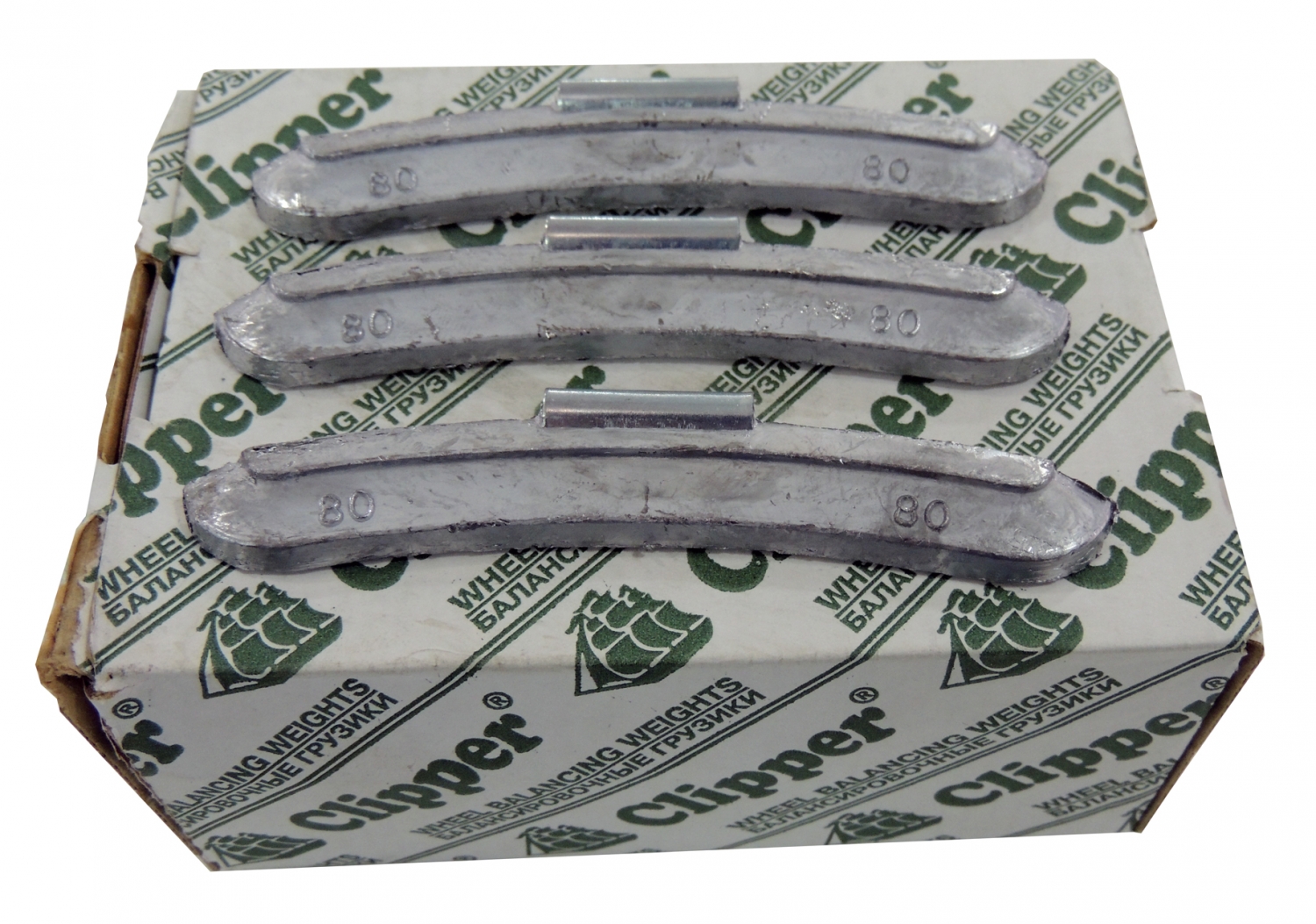 Грузики балансировочные для стальных дисков 80 г, 25 шт.