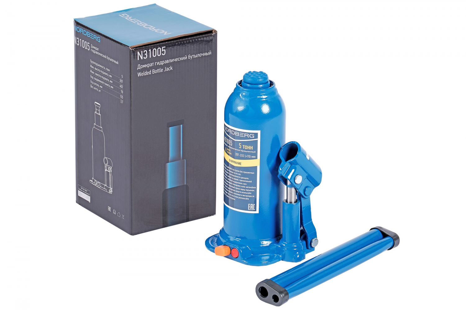 Домкрат бутылочный, 5 т 