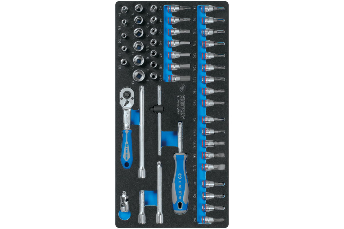 Набор торцевых головок 1/4"" с принадлежностями, ложемент, 50 предметов